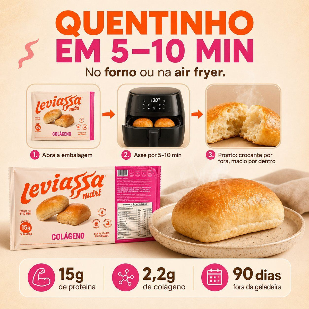 Pão Leviassa sendo preparado